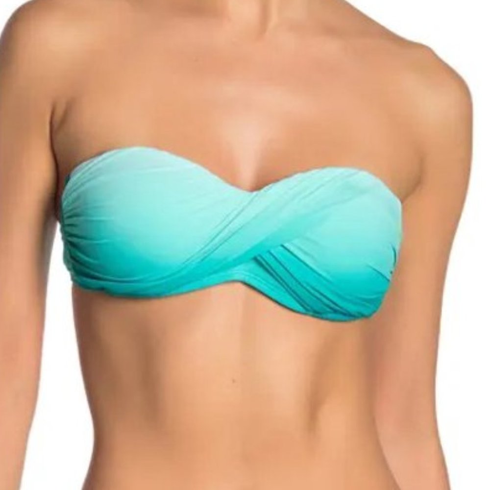 Bleu Rod Beattie Twist Bandeau Bikini Swim Top